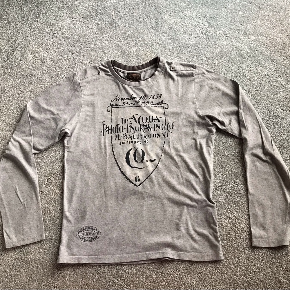 Men’s XDYE long-sleeved T-Shirt grey
size medium